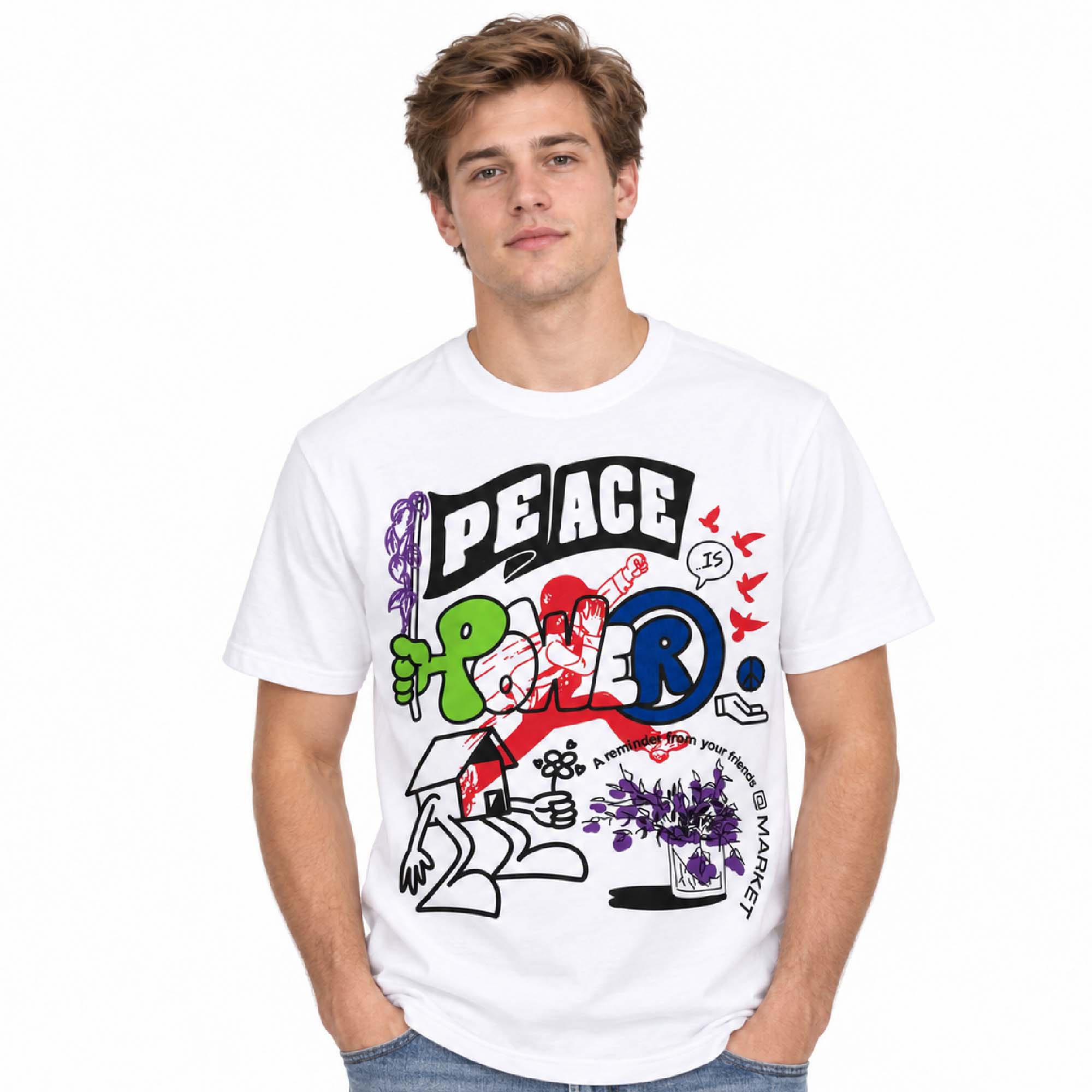 Walker Kessler Dodgers Peace Is Power Shirt 2 Walker Kessler Dodgers Peace Is Power Shirt (2)