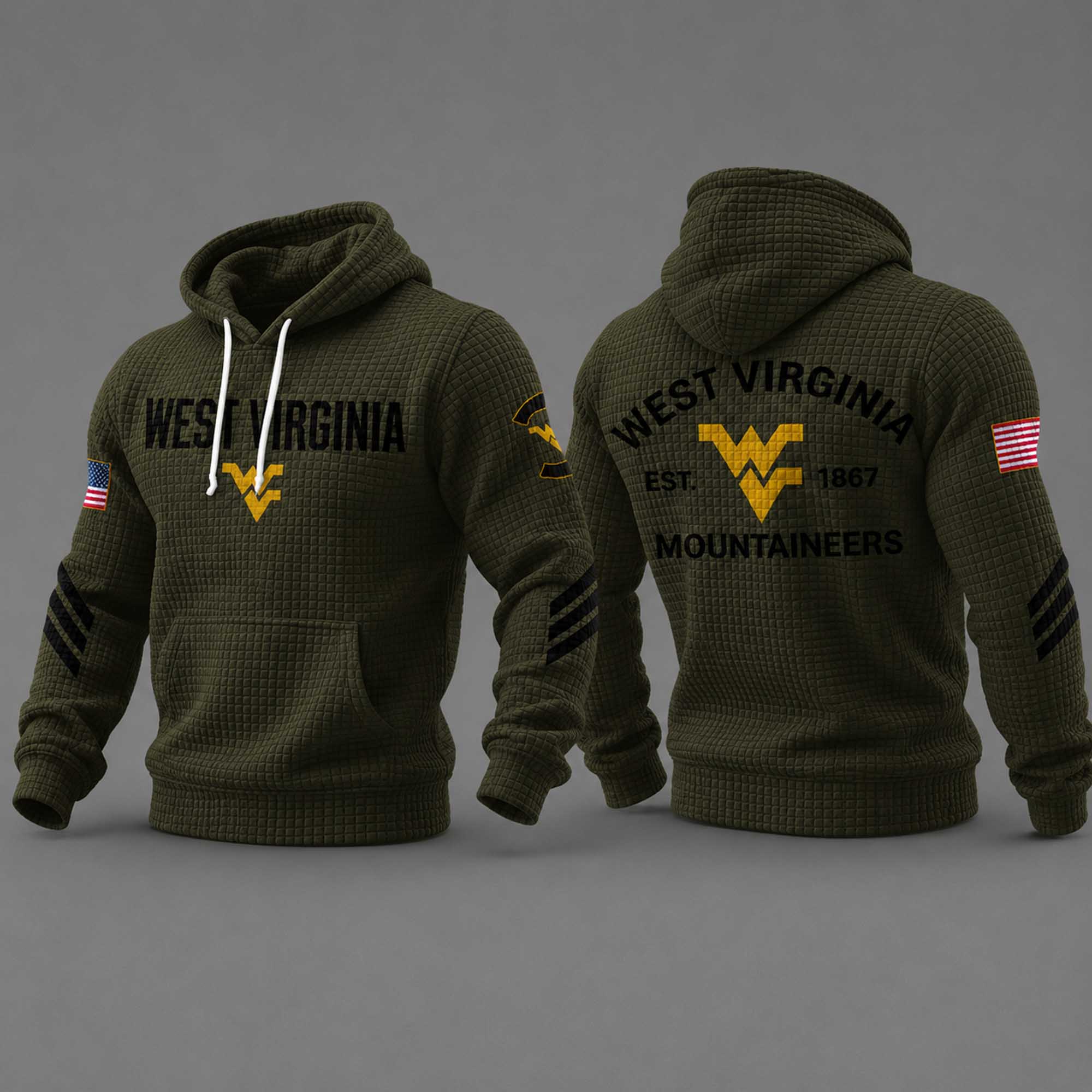 West Virginia University National Military Appreciation 2025 Hoodie West Virginia University National Military Appreciation 2025 Hoodie