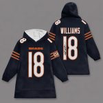 Williams 18 Bears Football Unisex Blanket Hoodie