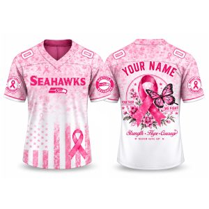 Personalized Seahawks Breast Cancer Awareness Month 2026 Jersey