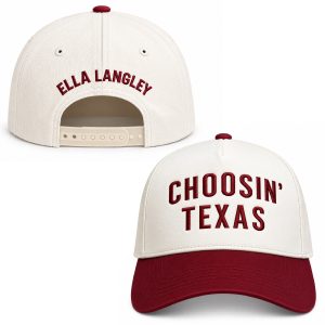 Ella Langley Choosin' Texas White and Maroon Hat