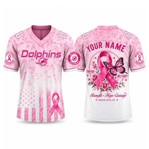 Personalized Dolphins Breast Cancer Awareness Month 2026 Jersey