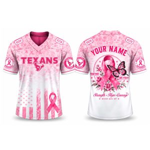 Personalized Texans Breast Cancer Awareness Month 2026 Jersey