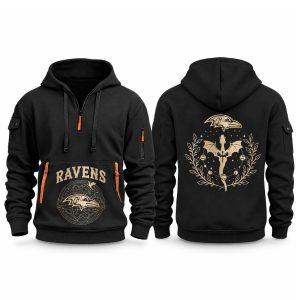 Ravens Fourth Wings Night 2026 Quarter Zip Hoodie
