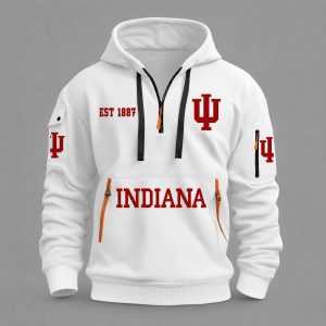 Indiana EST 1887 Quarter Zip Hoodie