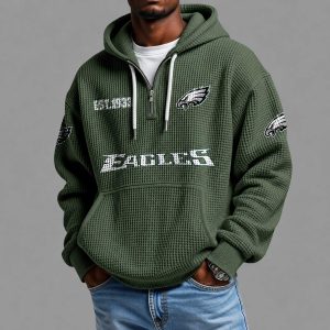 Eagles EST 1993 Waffle Quarter Zip Hoodie