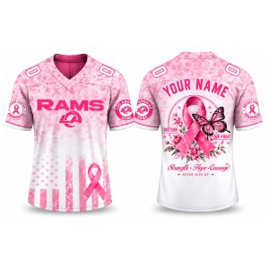 Personalized Rams Breast Cancer Awareness Month 2026 Jersey