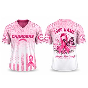 Personalized Chargers Breast Cancer Awareness Month 2026 Jersey