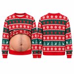 2026 Christmas Hairy Belly Ugly Sweater