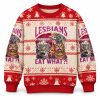 2026 Lesbians Eat What Christmas Ugly Sweater