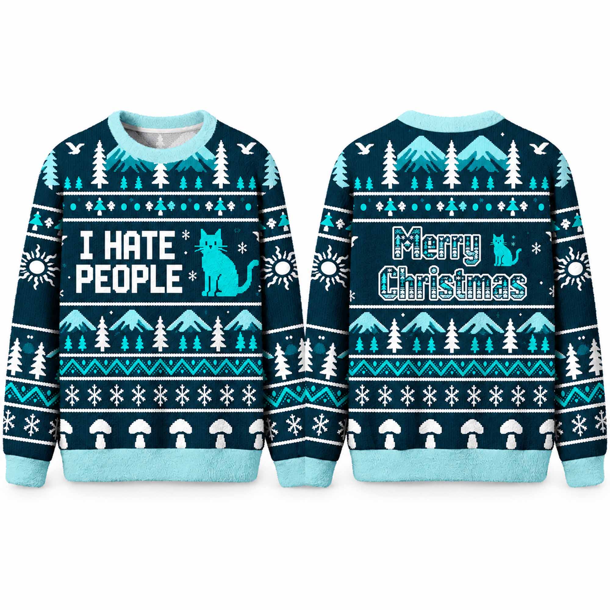 Christmas I Hate People Indifferent Holiday Night Ugly Sweater 1 Christmas I Hate People Indifferent Holiday Night Ugly Sweatshirt 1