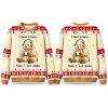 Christmas Lazy Bear I Had Plans Then I Sat Down Ugly Sweater 1