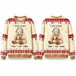 Christmas Lazy Bear I Had Plans Then I Sat Down Ugly Sweater