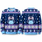 Christmas Minimalist Owl Ugly Sweater