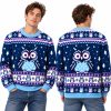 Christmas Minimalist Owl Ugly Sweater 2
