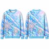 Christmas Shiny Ice Snowflake Art Ugly Sweatshirt 1