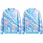 Christmas Shiny Ice Snowflake Art Ugly Sweater