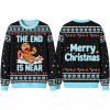 Christmas The End Is Near Gingerbread Man Ugly Sweater 4 Christmas The End Is Near Gingerbread Man Ugly Sweatshirt 1