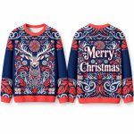 Christmas Totem Reindeer Ugly Sweater