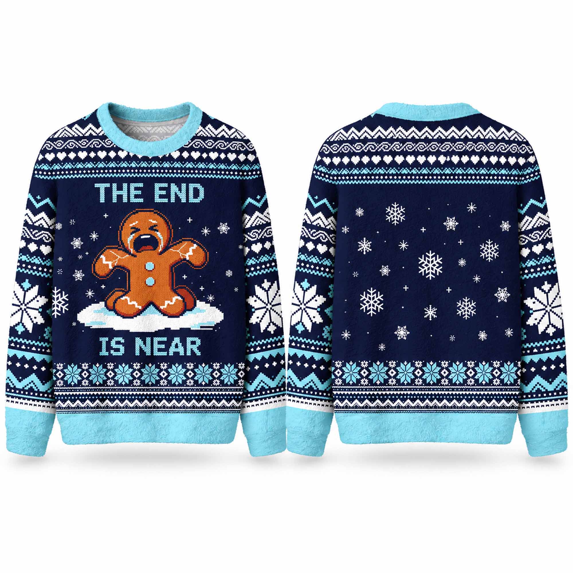 Christmas Weeping Gingerbread Man Ugly Sweater 1 Christmas Weeping Gingerbread Man Ugly Sweater 1
