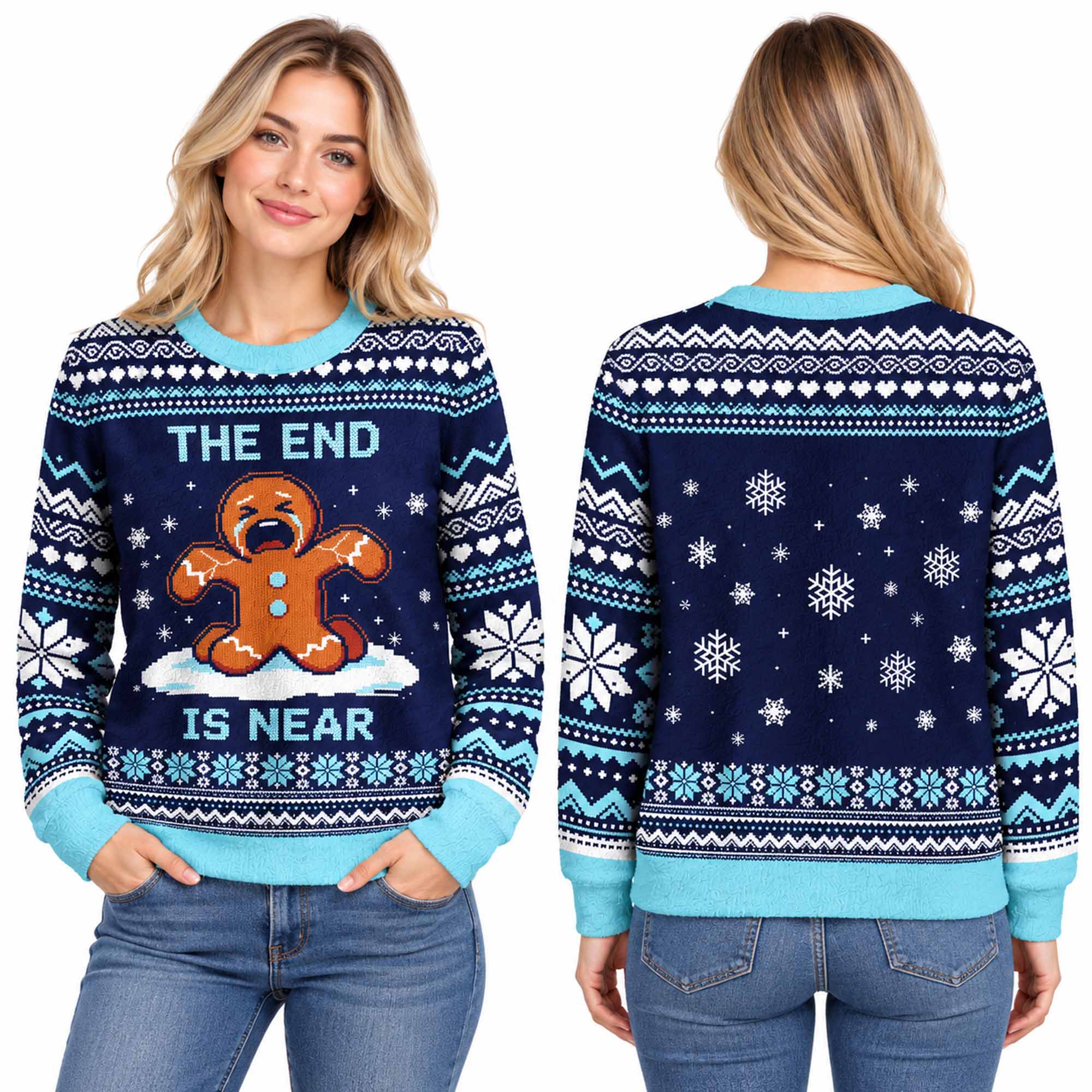 Christmas Weeping Gingerbread Man Ugly Sweater 2 Christmas Weeping Gingerbread Man Ugly Sweater 2