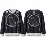 Christmas Zen Black Cat Ugly Sweater