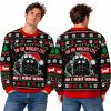Mischievous Christmas Black Cat Ugly Sweater 2