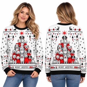 Christmas All The Good Dogs Merry Woofmas Ugly Sweatshirt 1